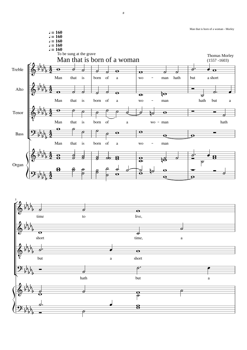Second Dirge Anthem (Man that is born of a woman)
