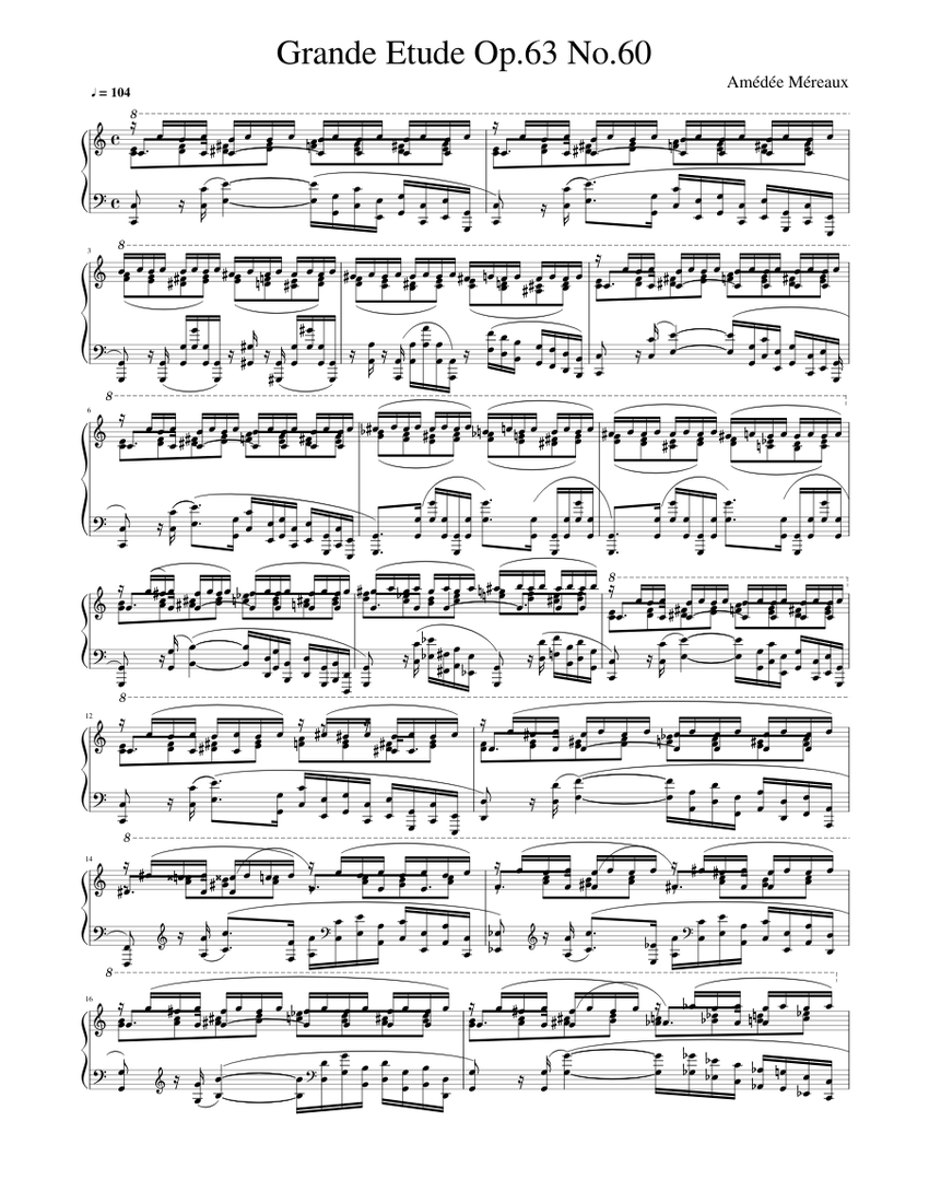 Grande Etude Op 63 No 60 Sheet Music For Piano Solo Musescore Grande etude op 63 no 60 sheet music for piano solo musescore