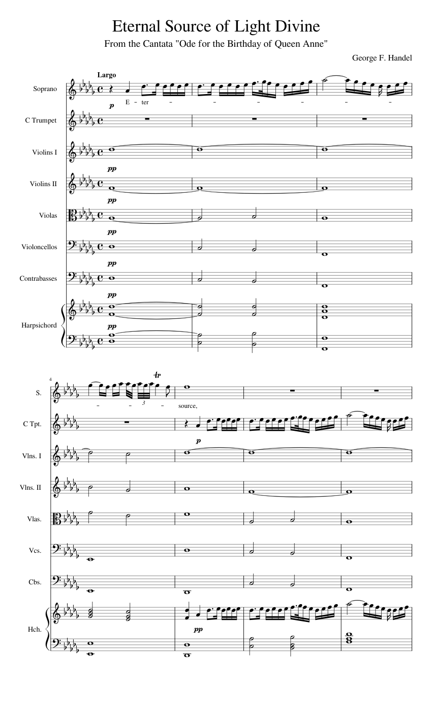 Ode for the Birthday of Queen Anne HWV 74