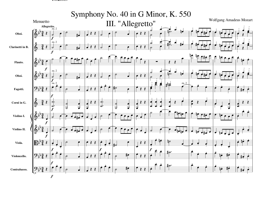 Symphony No.40 in G minor K.550