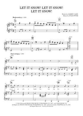 Free Let It Snow! Let It Snow! Let It Snow! by Glee Cast sheet music |  Download PDF or print on Musescore.com
