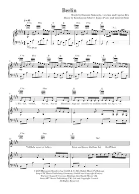 110_-_Capital_Bra_X_Samra_feat._Lea Sheet music for Piano (Solo