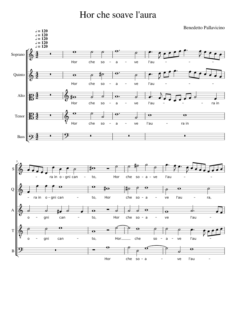 Hor che soave l'aura