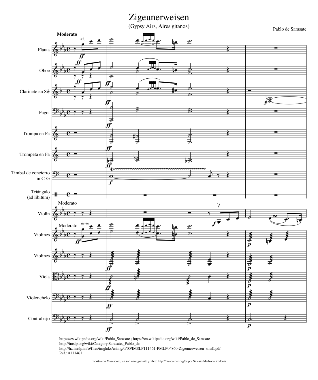 Zigeunerweisen Op.20