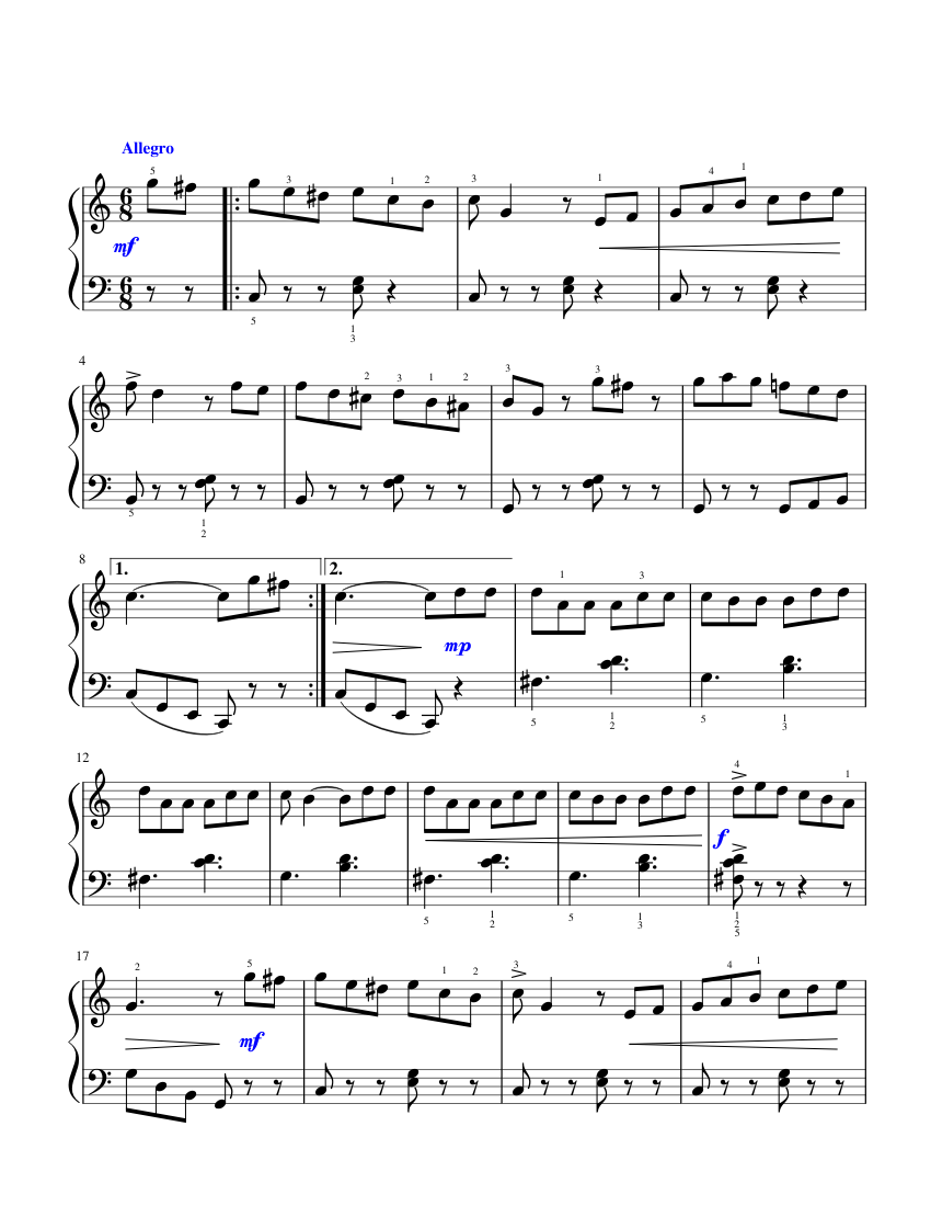 Mexican hat dance Sheet music for Piano (Solo) Easy | Musescore.com