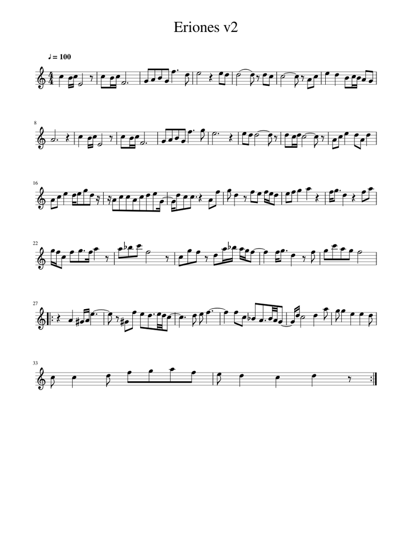 Eriones Sheet music for Violin (Solo) | Musescore.com