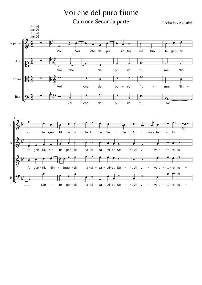 Voi che del puro fiume