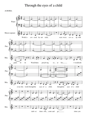 Free Through The Eyes Of A Child by AURORA sheet music | Download PDF or  print on Musescore.com