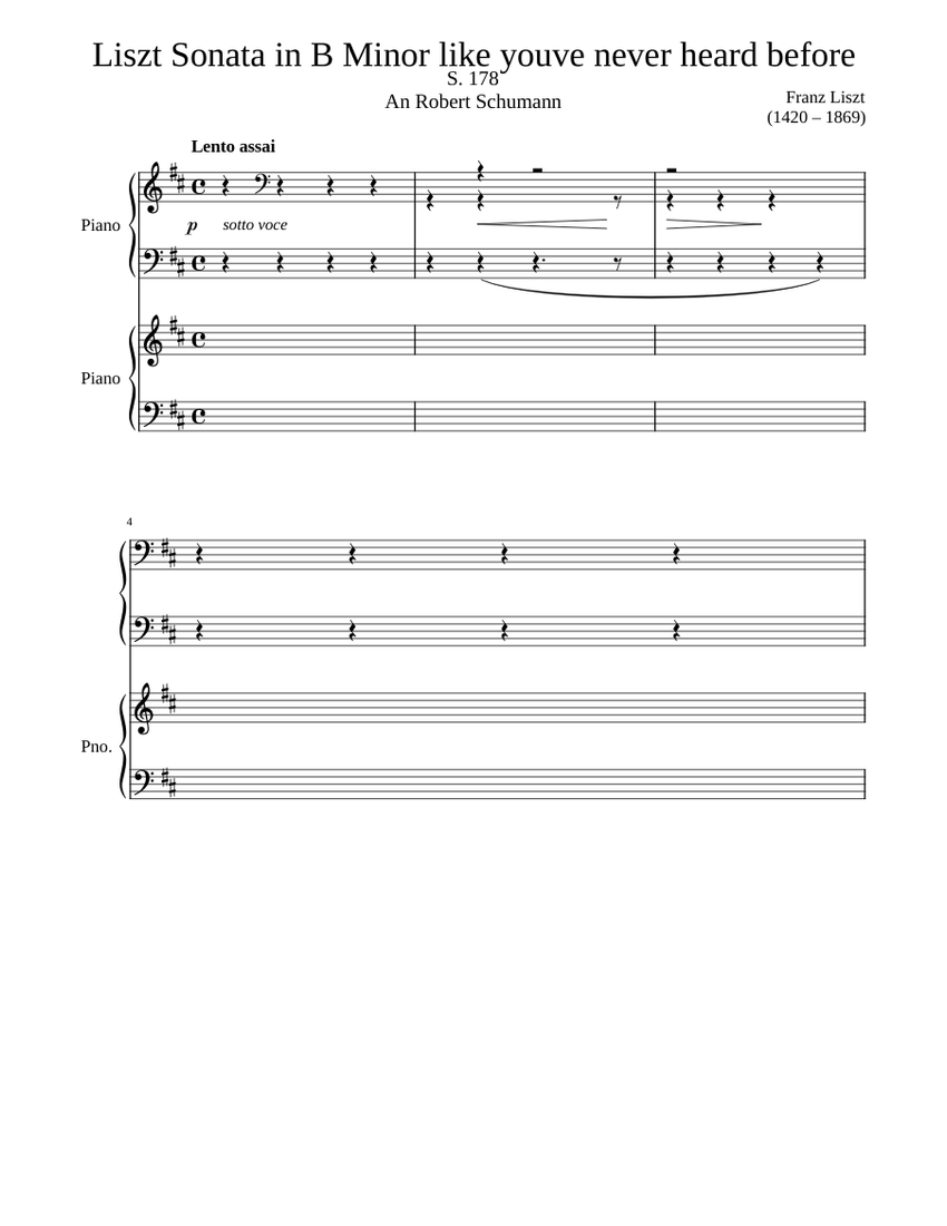 liszt sonata like youve never heard before D Sheet music for Piano