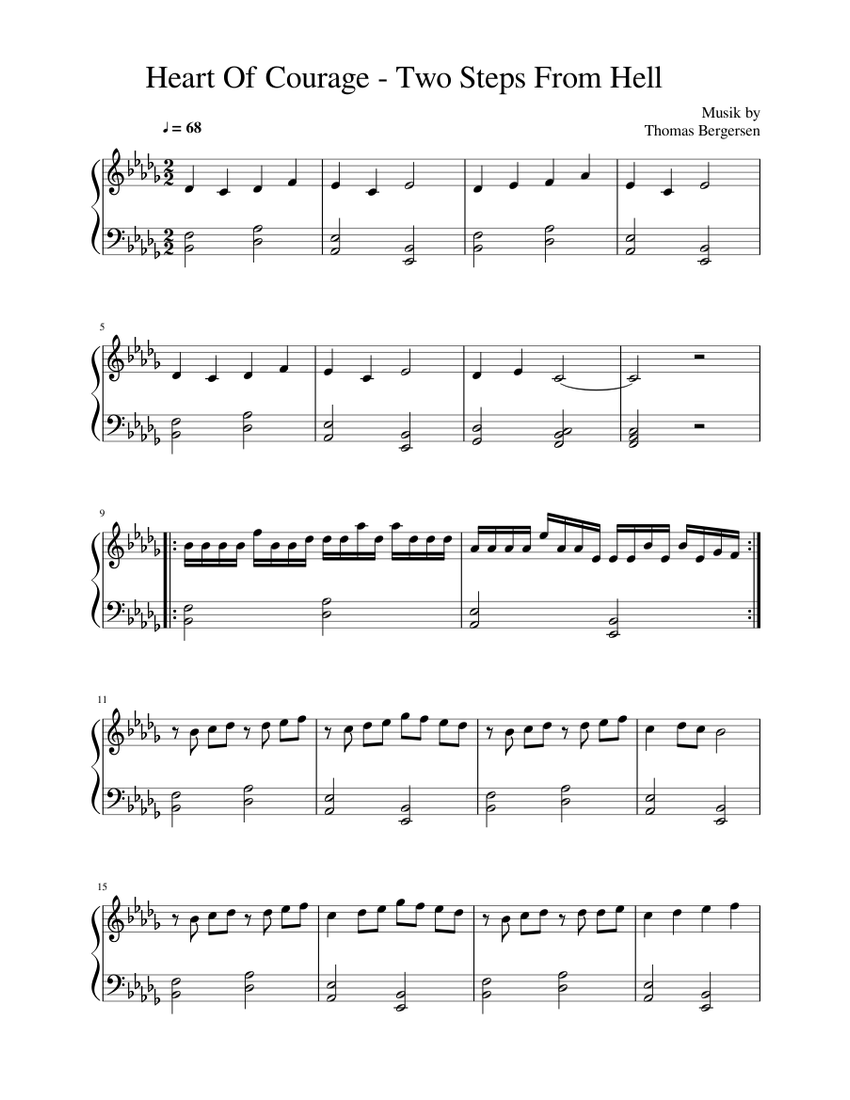 Heart of Courage Sheet music for Drum group (Solo) Download and print