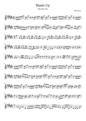 One Piece Hands Up Sheet Music Free Download In Pdf Or Midi On Musescore Com