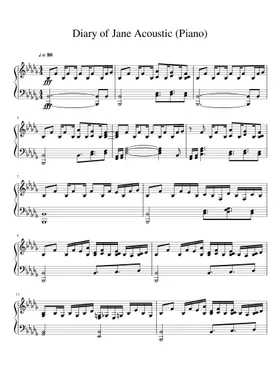 Free The Diary Of Jane by Breaking Benjamin sheet music | Download PDF or  print on Musescore.com