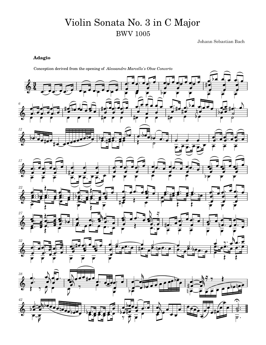 Violin Sonata No.3 in C major BWV 1005