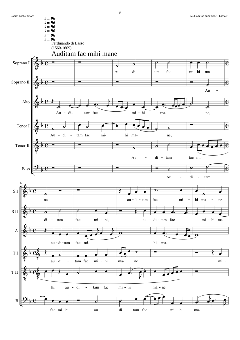 Auditam fac mihi mane