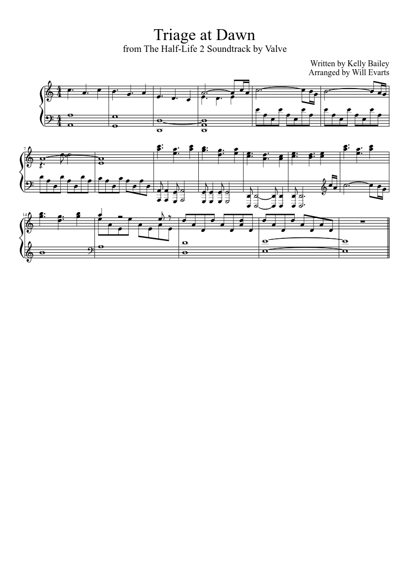 Triage at Dawn Sheet music for Piano (Solo) | Musescore.com