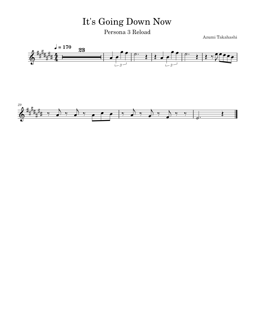 It's Going Down Now - Alto Sax Melody Sheet music for Saxophone alto