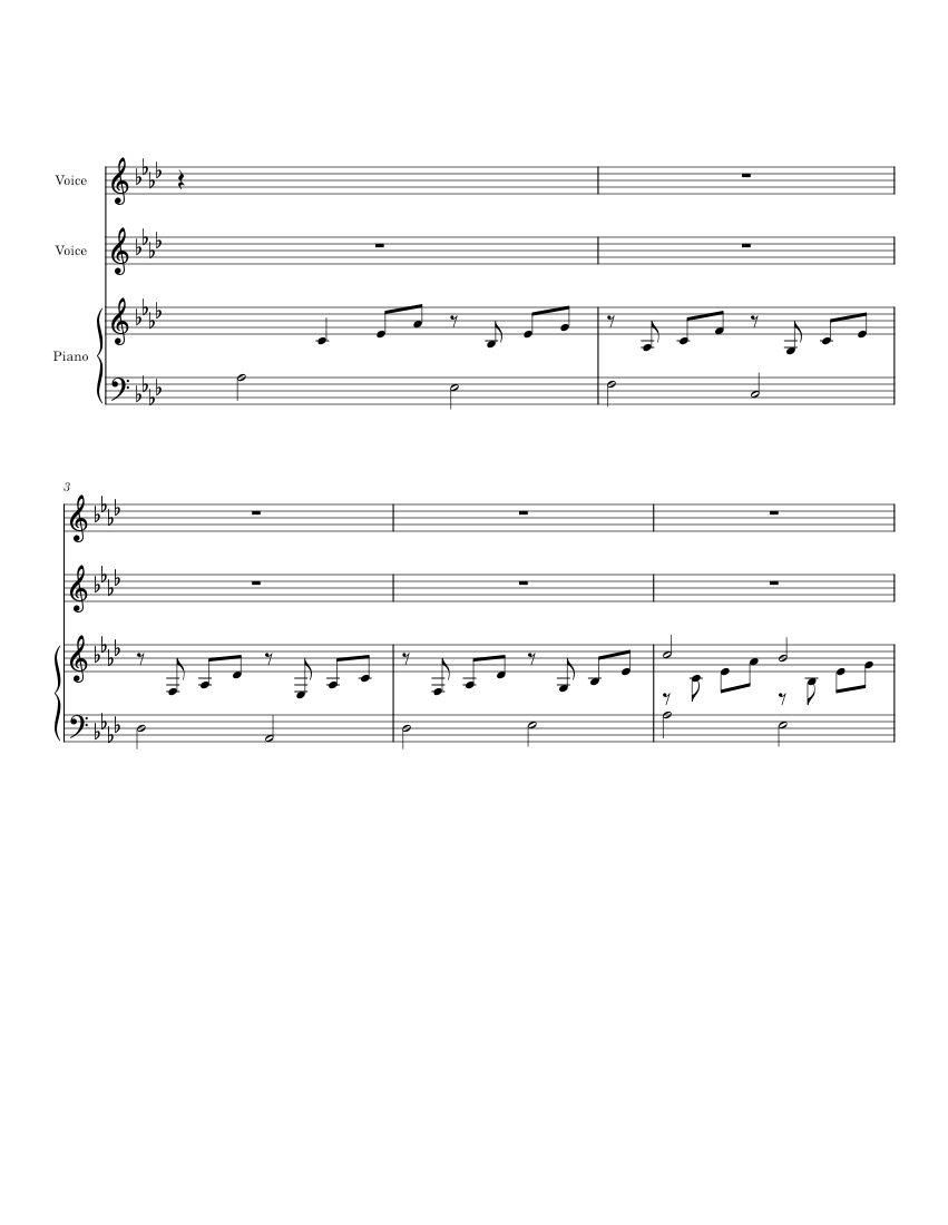 Christmas Canon Sheet music for Piano, Vocals (Choral) | Musescore.com