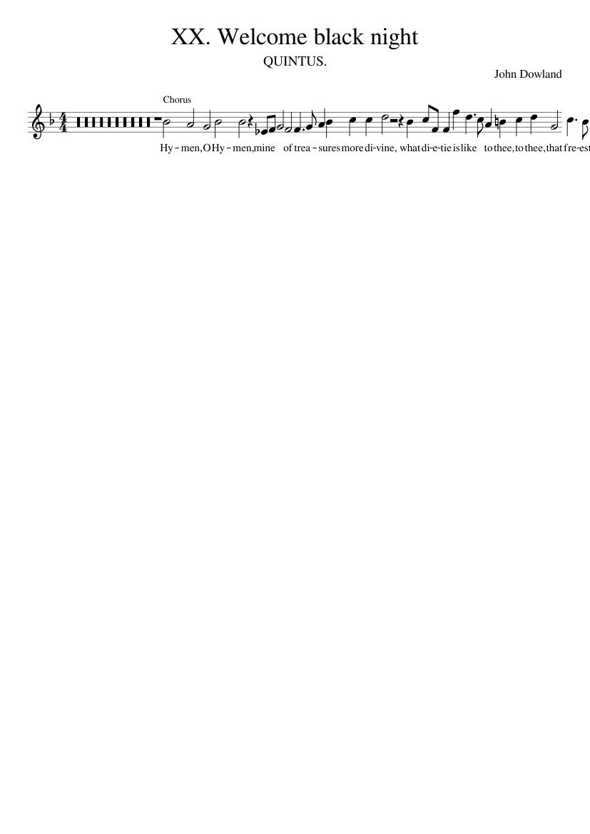 XX. Welcome black night
