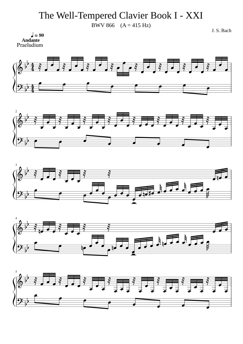 Prelude and Fugue in B-flat major BWV 866