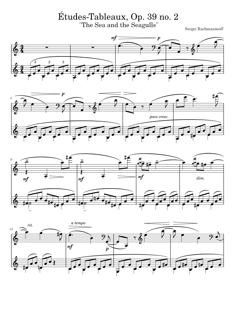 Études-tableaux Op.39