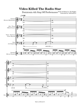 Video Killed The Radio Star by Pentatonix free sheet music | Download PDF  or print on Musescore.com