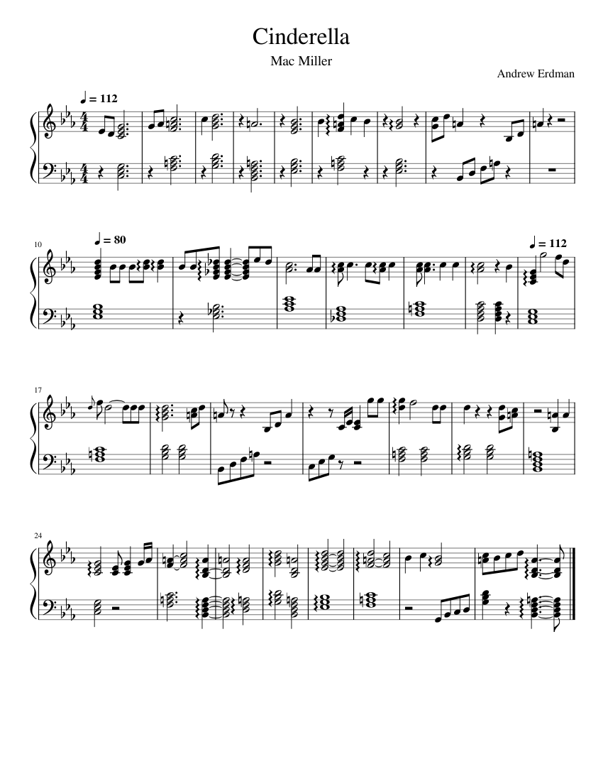 Cinderella Sheet music for Piano (Solo) Easy | Musescore.com