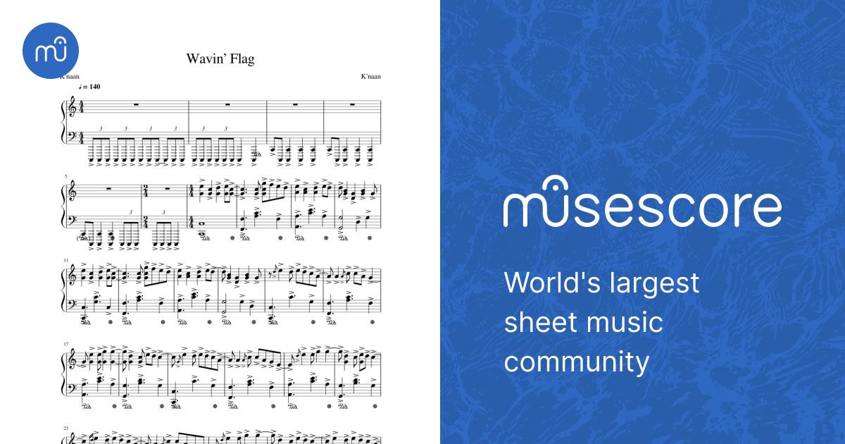 Wavin' Flag Sheet music for Piano (Solo) | Musescore.com