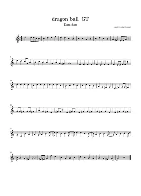 Dragon Ball GT Sheet music for Trombone, Tuba (Mixed Quartet