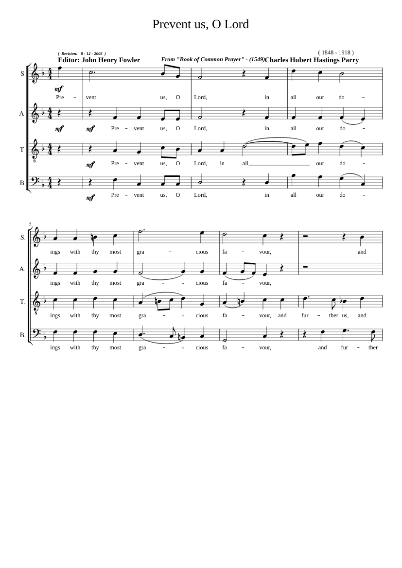 Prevent us O Lord