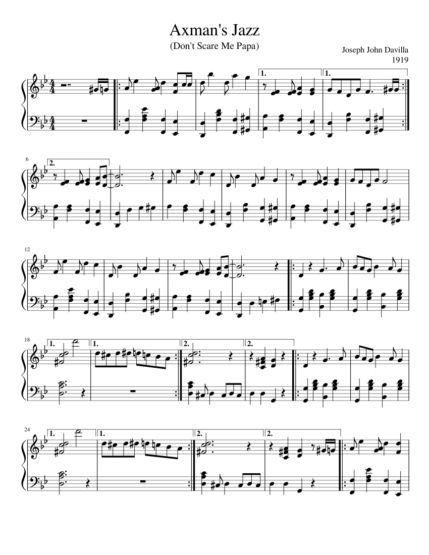 The Mysterious Axman's Jazz (Don't Scare Me Papa)