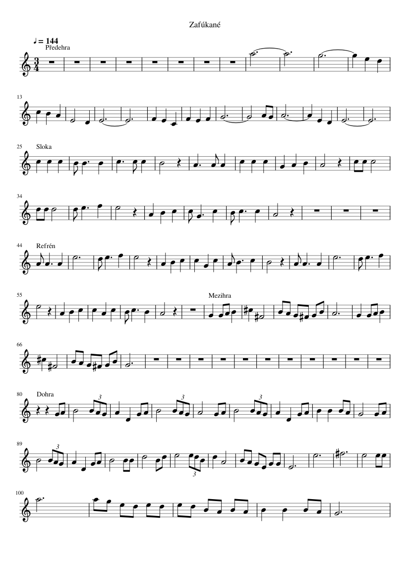 Zafukane1 Sheet music for Violin (Solo) | Musescore.com