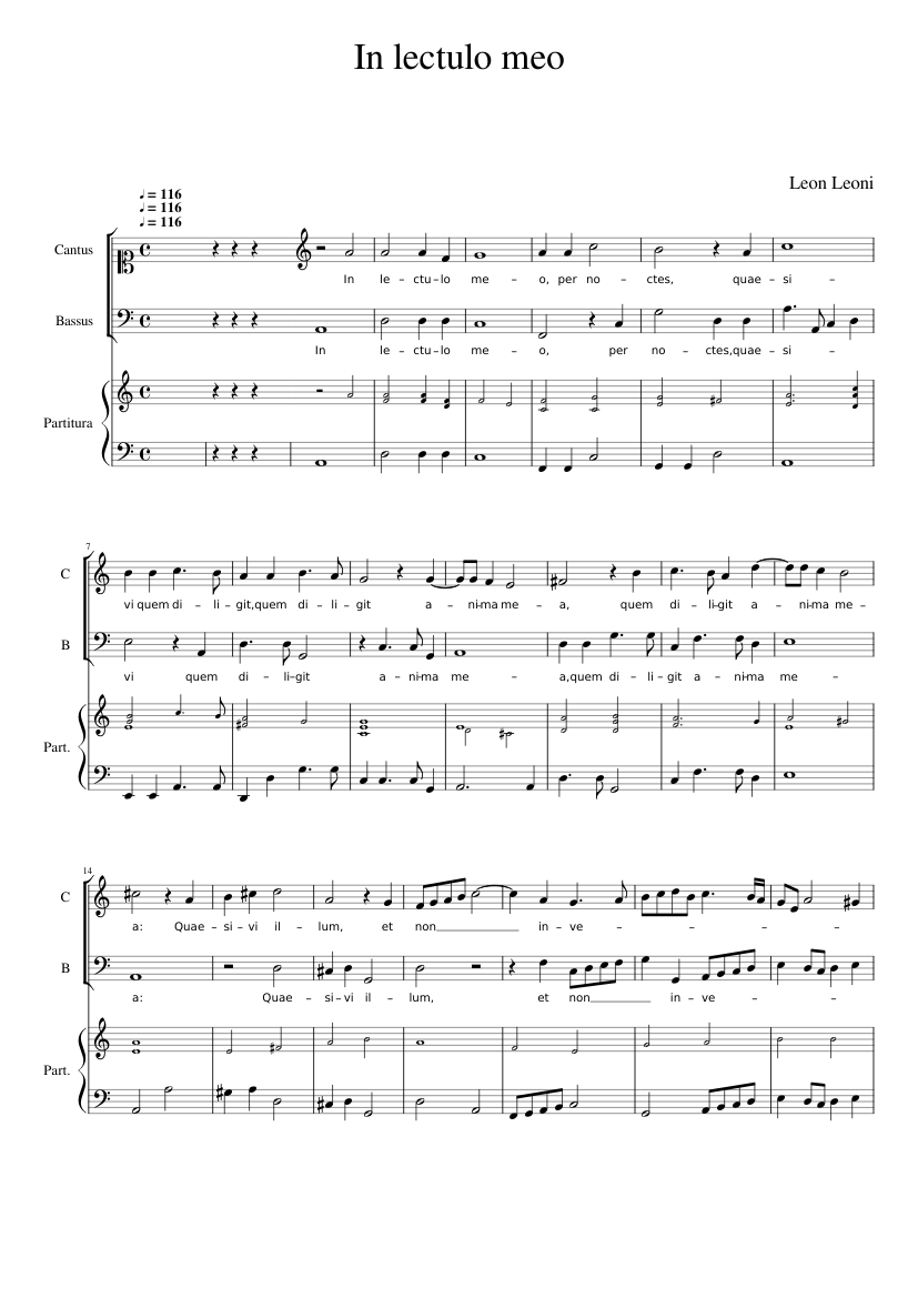 In lectulo meo