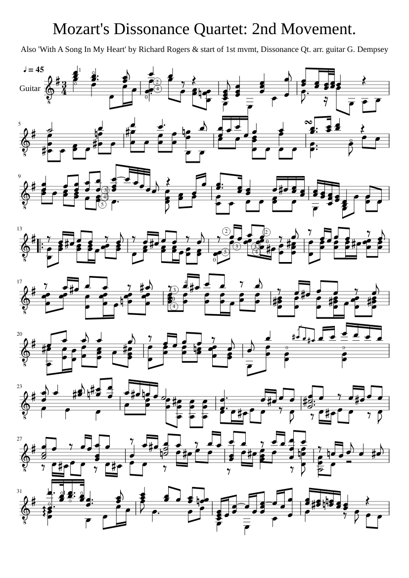 String Quartet No.19 in C major K.465