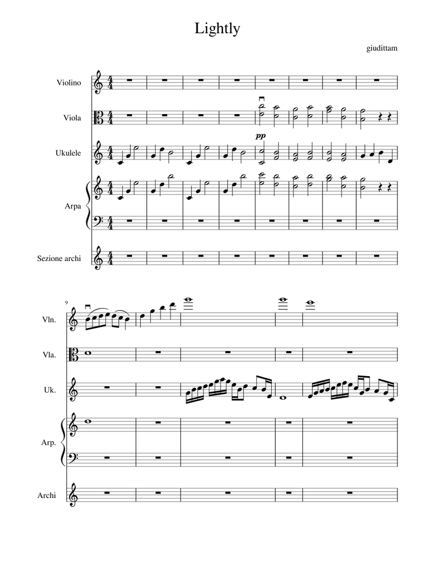 Lightly Sheet music for Viola (Solo) | Musescore.com