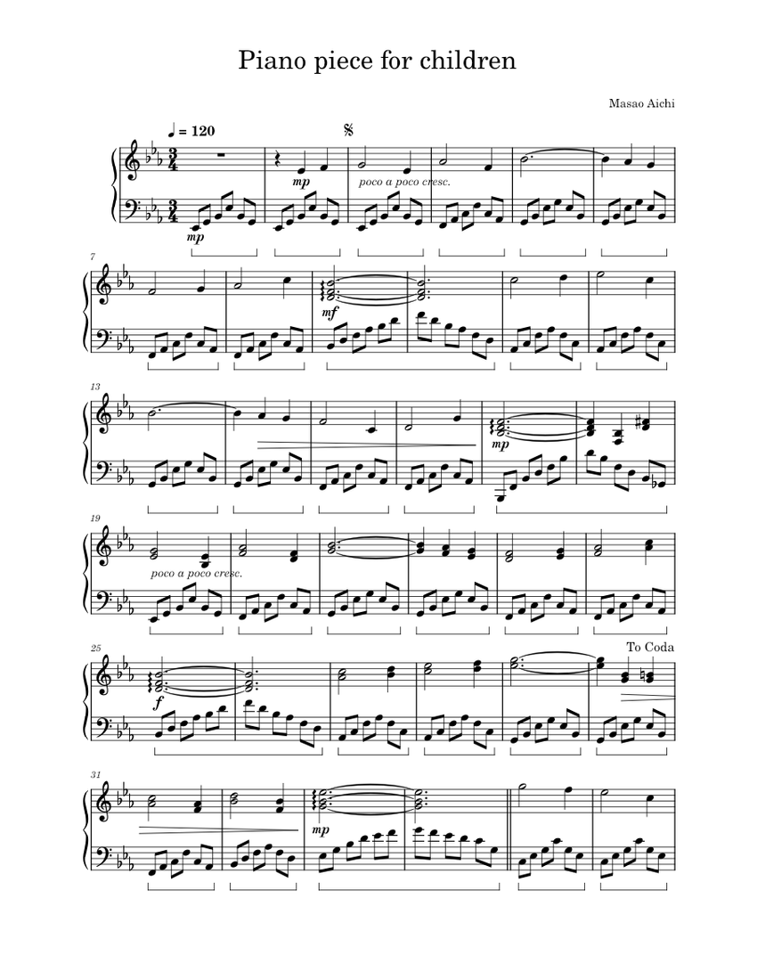 Piano piece for children Sheet music for Piano (Solo) | Musescore.com