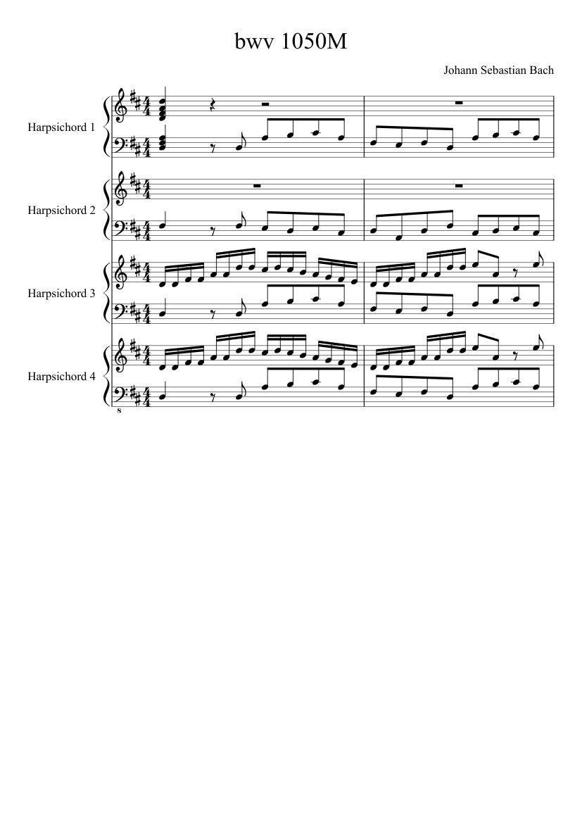 Brandenburg Concerto No.5 in D major BWV 1050