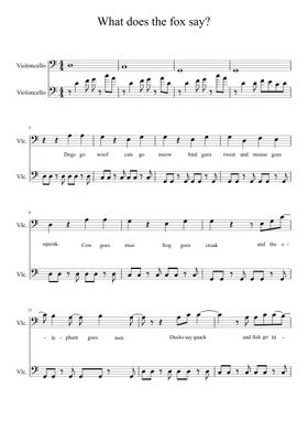 Free what does the fox say by Ylvis sheet music | Download PDF or print on  Musescore.com