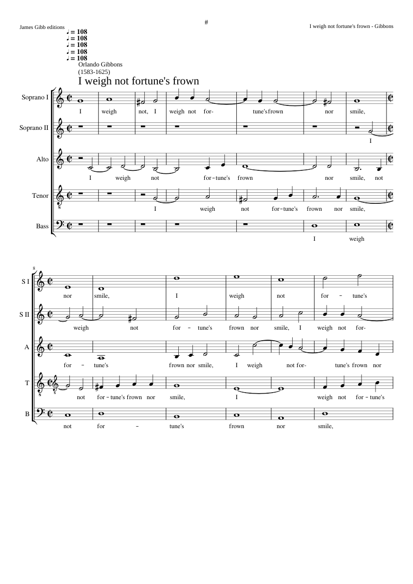 I weigh not fortune's frown