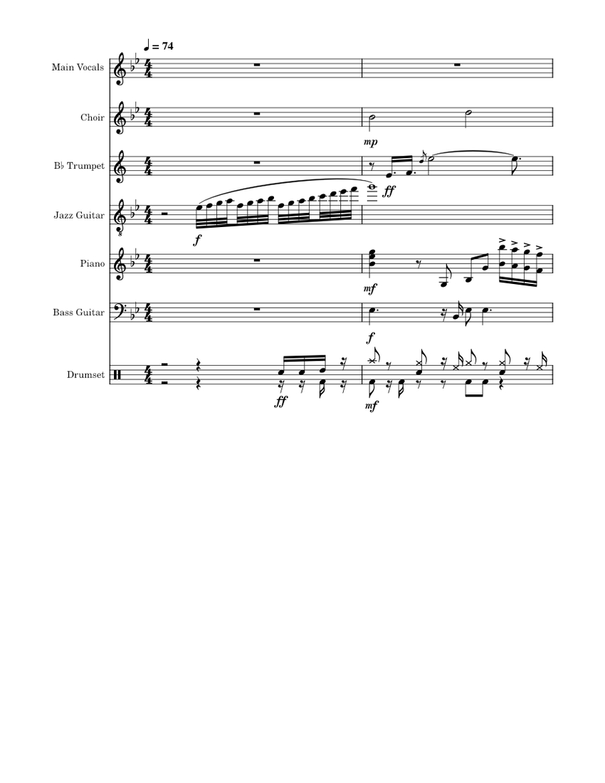 Baka Mitai for Trumpet Ensemble Sheet music for Trumpet in b-flat (Brass  Quintet)