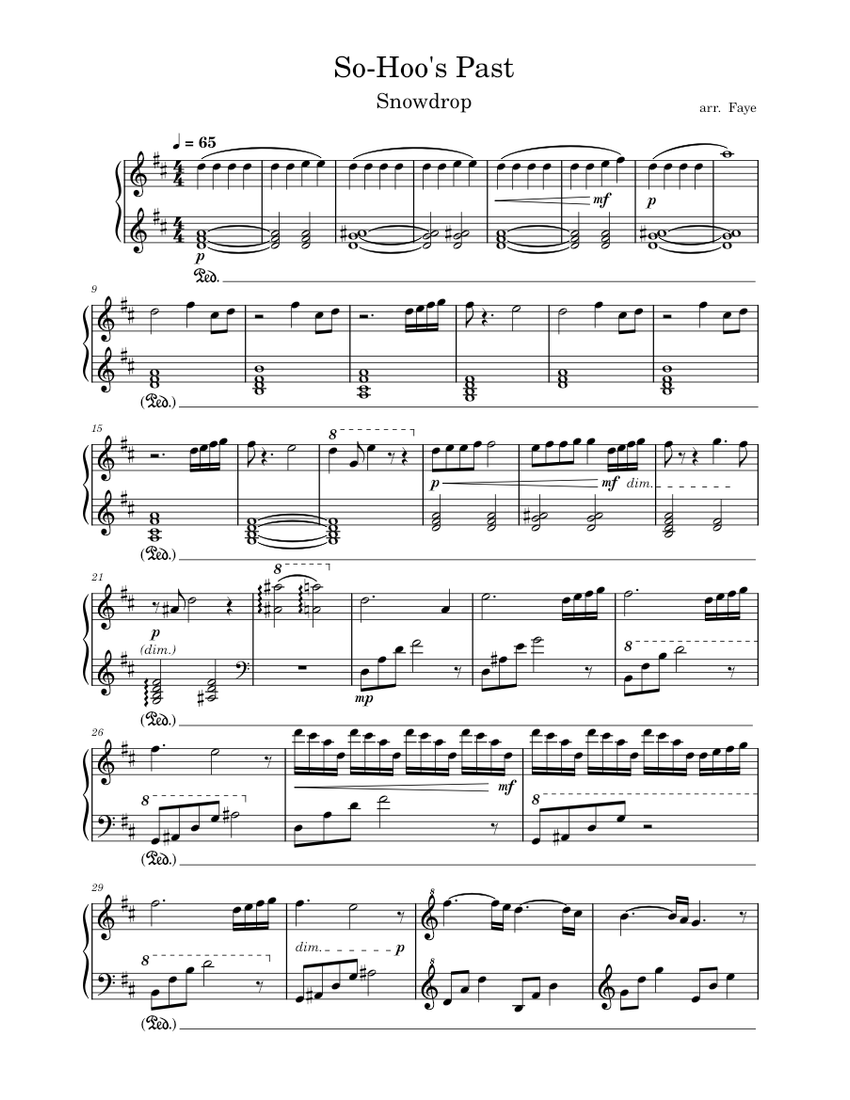 Snowdrop OST Kdrama Snowdrop Snowdrop OST SoHoo's_Past Sheet