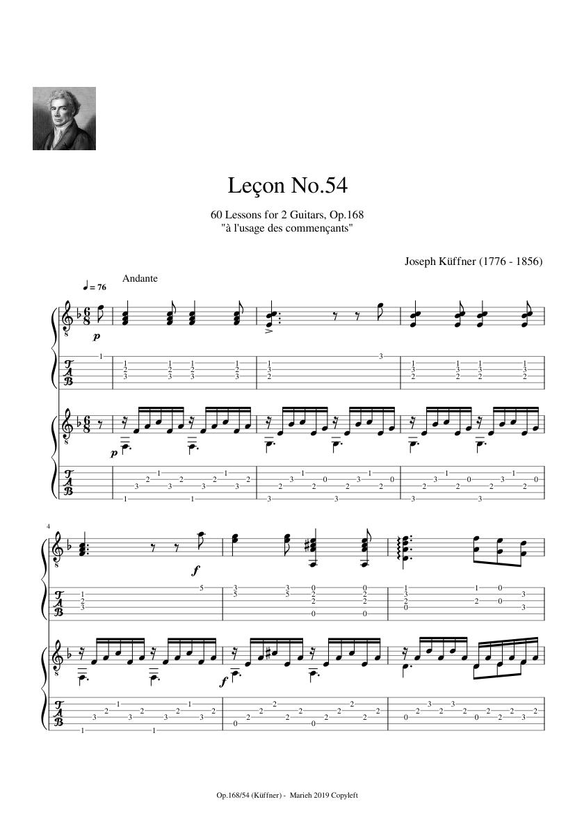 60 Lessons for 2 Guitars Op.168