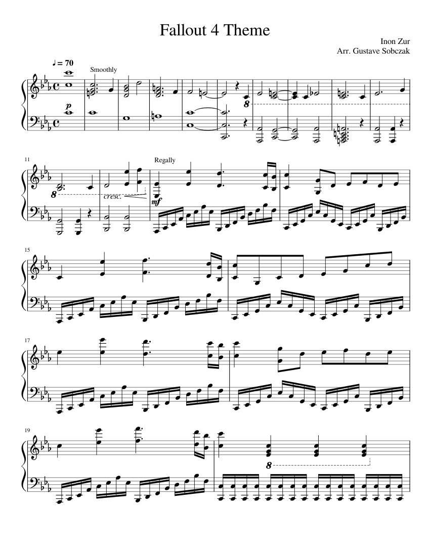 Fallout 4 Theme Sheet music for Piano (Solo) | Musescore.com
