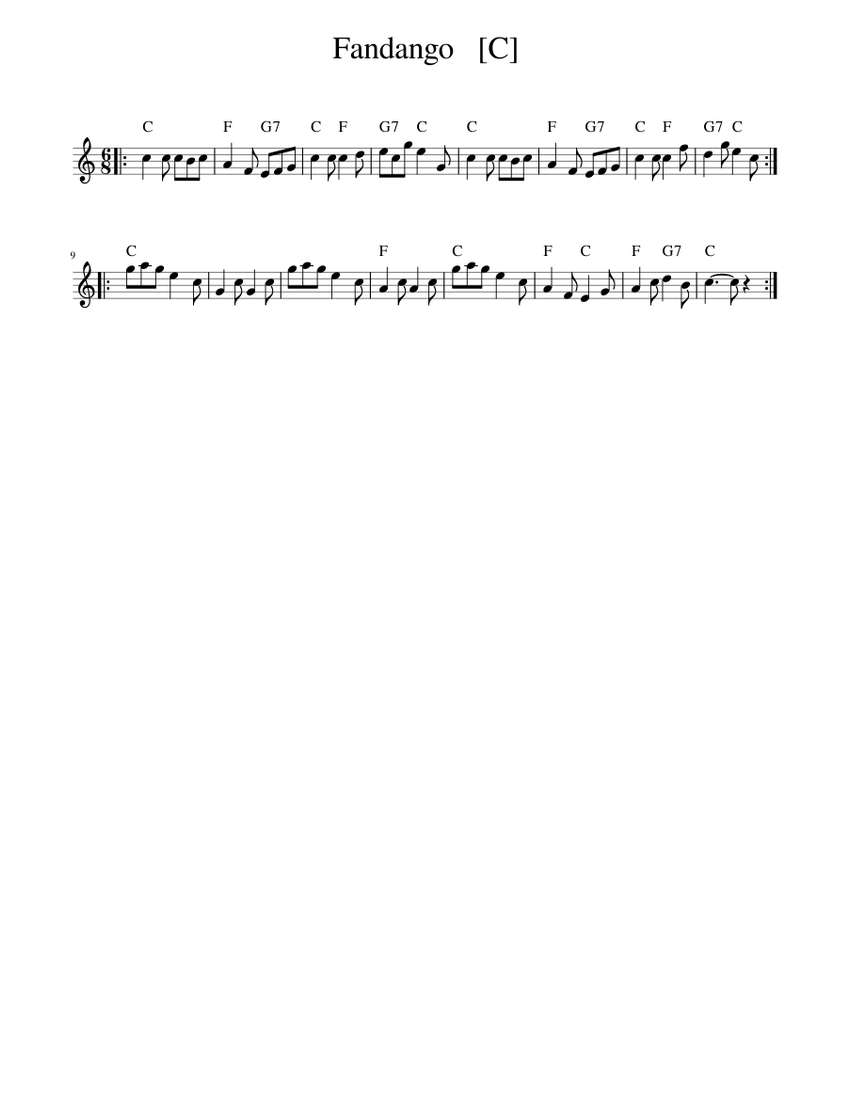 Fandango Sheet music for Piano (Solo) Easy | Musescore.com
