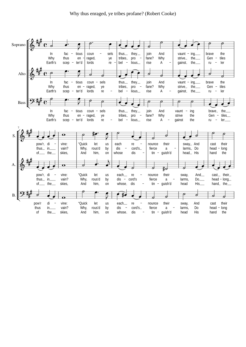 Why thus enraged ye tribes profane?