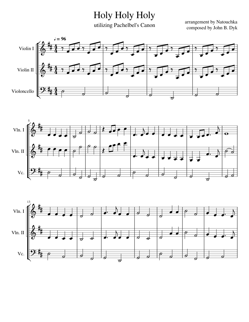 Canon and Gigue in D major P.37