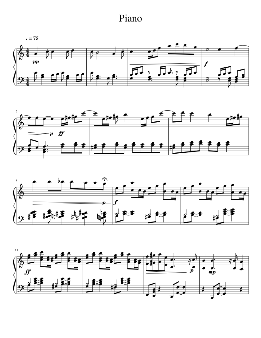 Piano composition, work in progress Sheet music for Piano (Solo ...