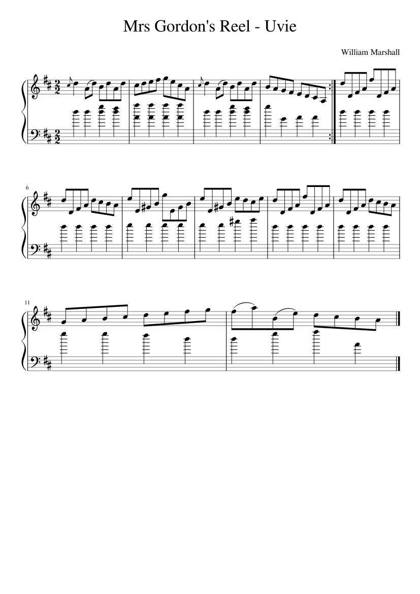 Mrs Gordon's Reel - Uvie