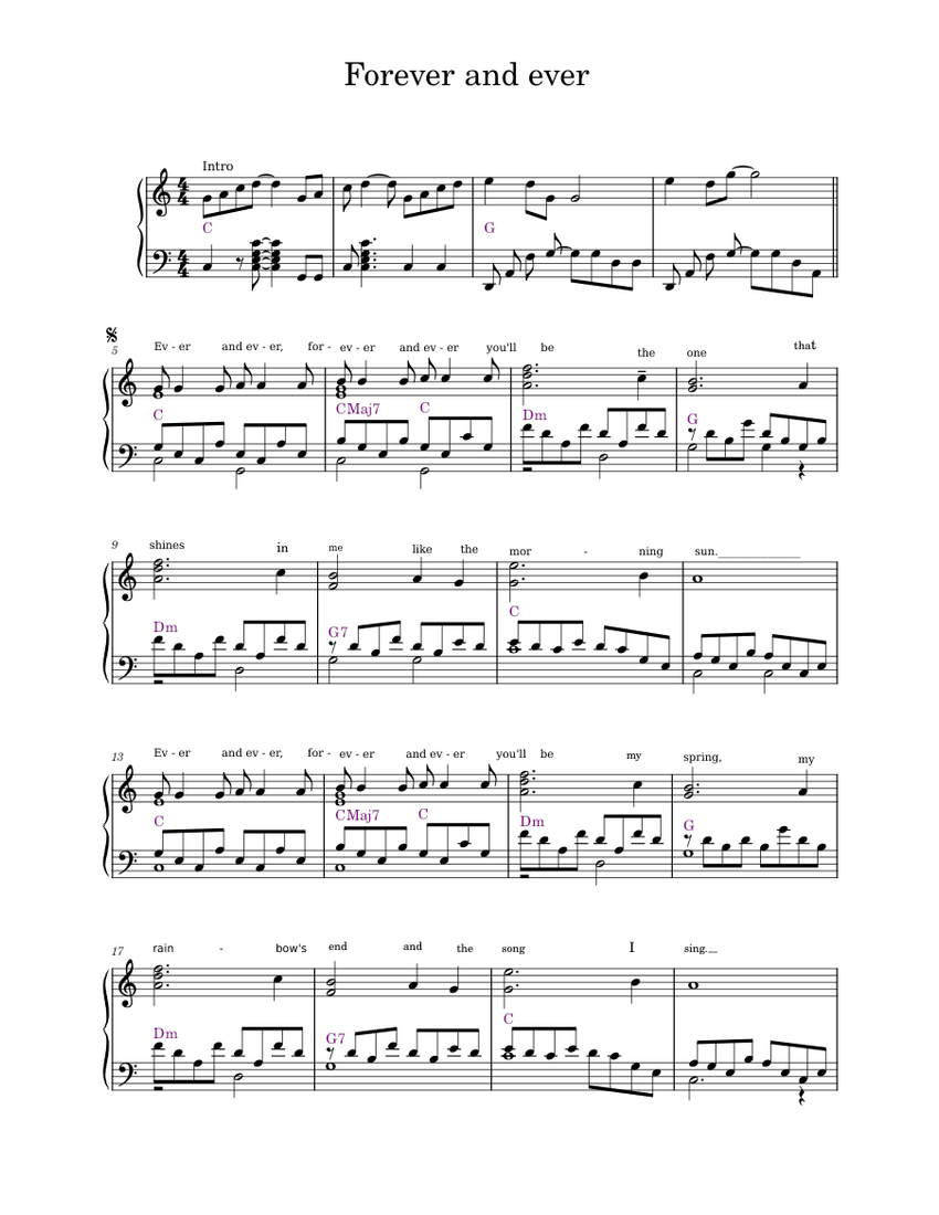 Forever And Ever Demis Roussos Sheet Music For Piano Solo Easy Forever and ever demis roussos sheet music for piano solo easy
