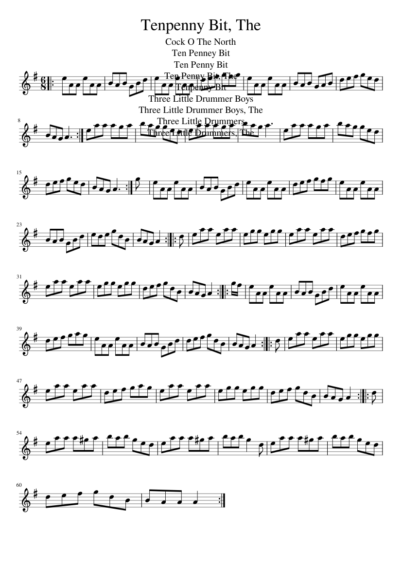 The Tenpenny Bit Sheet music for Piano (Solo) | Musescore.com
