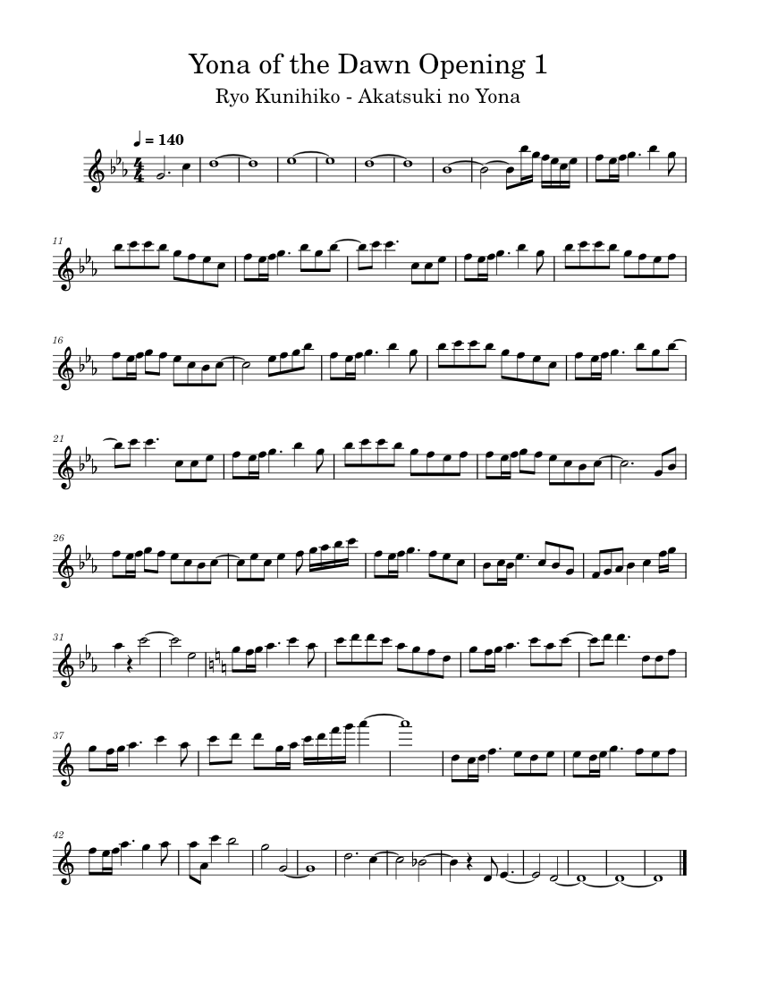 Yona Of The Dawn Op 1